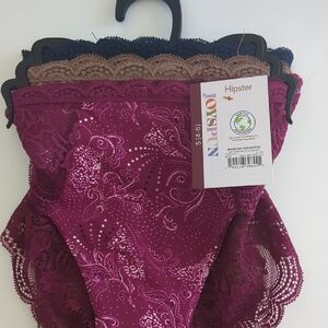 Joyspun Hipster Panties Set Of 3 - Purple, Brown, Navy